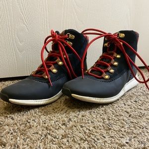 Cole Haan Buffalo Plaid Ankle Boots